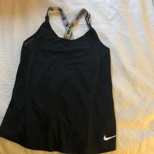 Black strappy Nike tank top